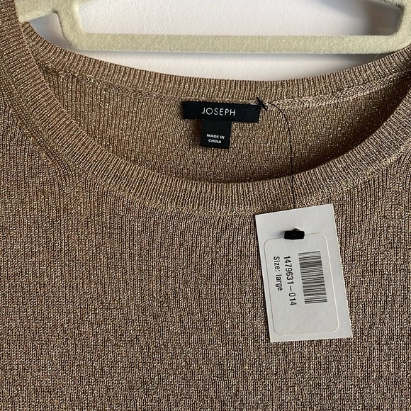 NWT Joseph Crew Neck Metallic Sweater Dress - Picture 6 of 10
